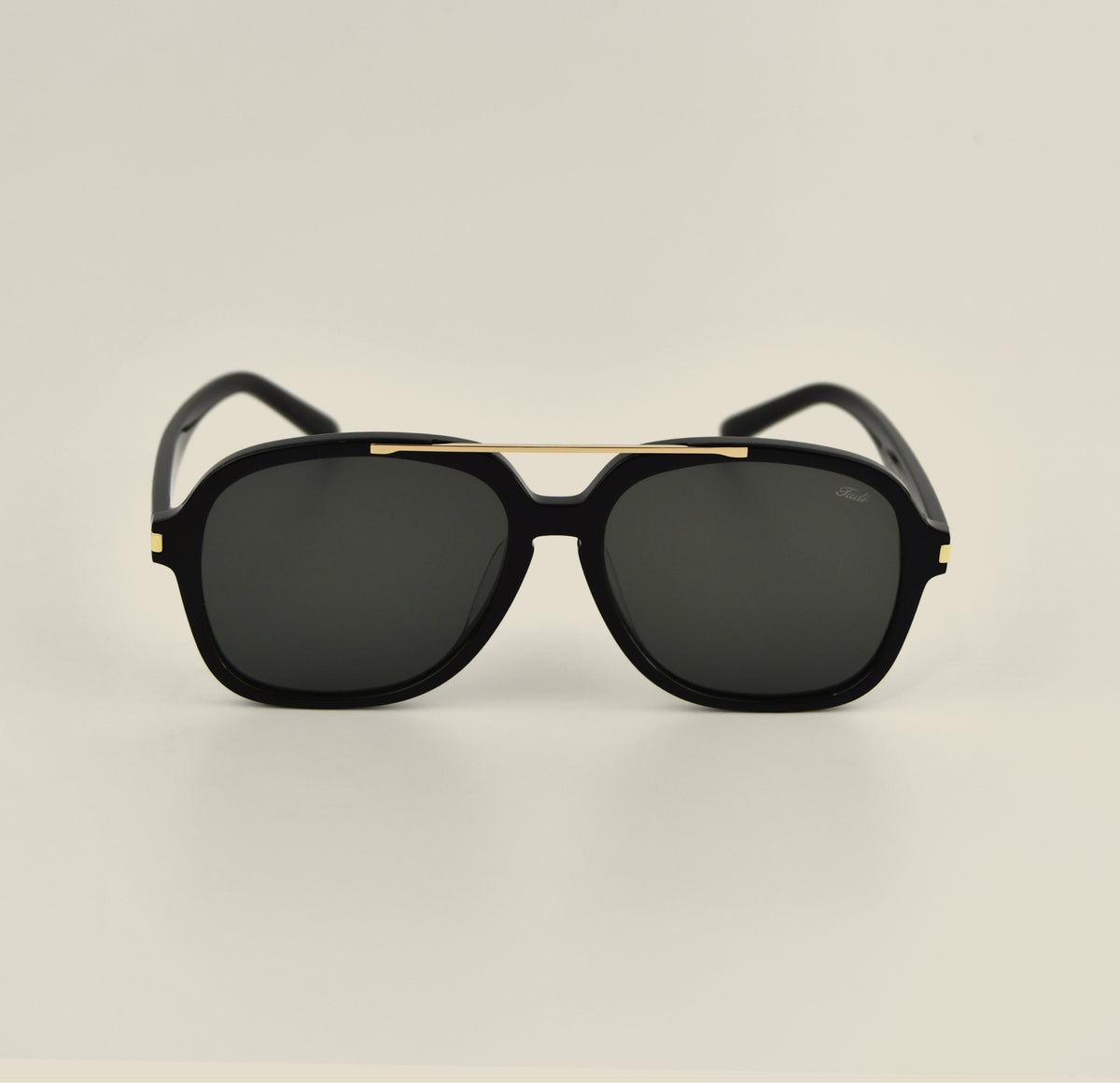 TUDI Blake Black with dark lenses eyewear, front view