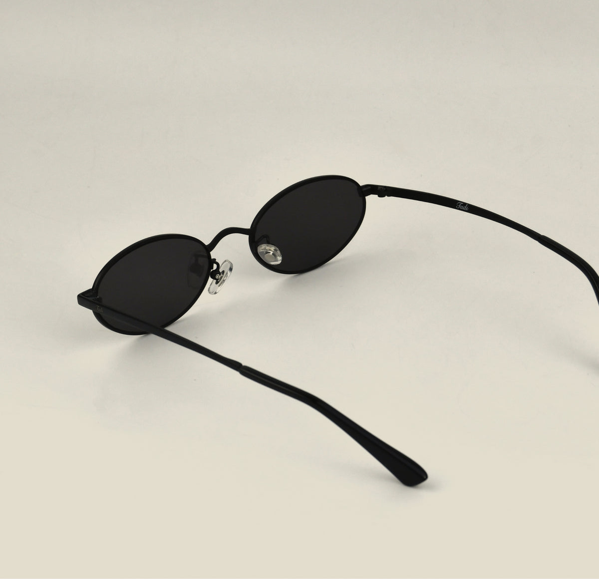 TUDI Juless Black with dark lenses eyewear, rear view