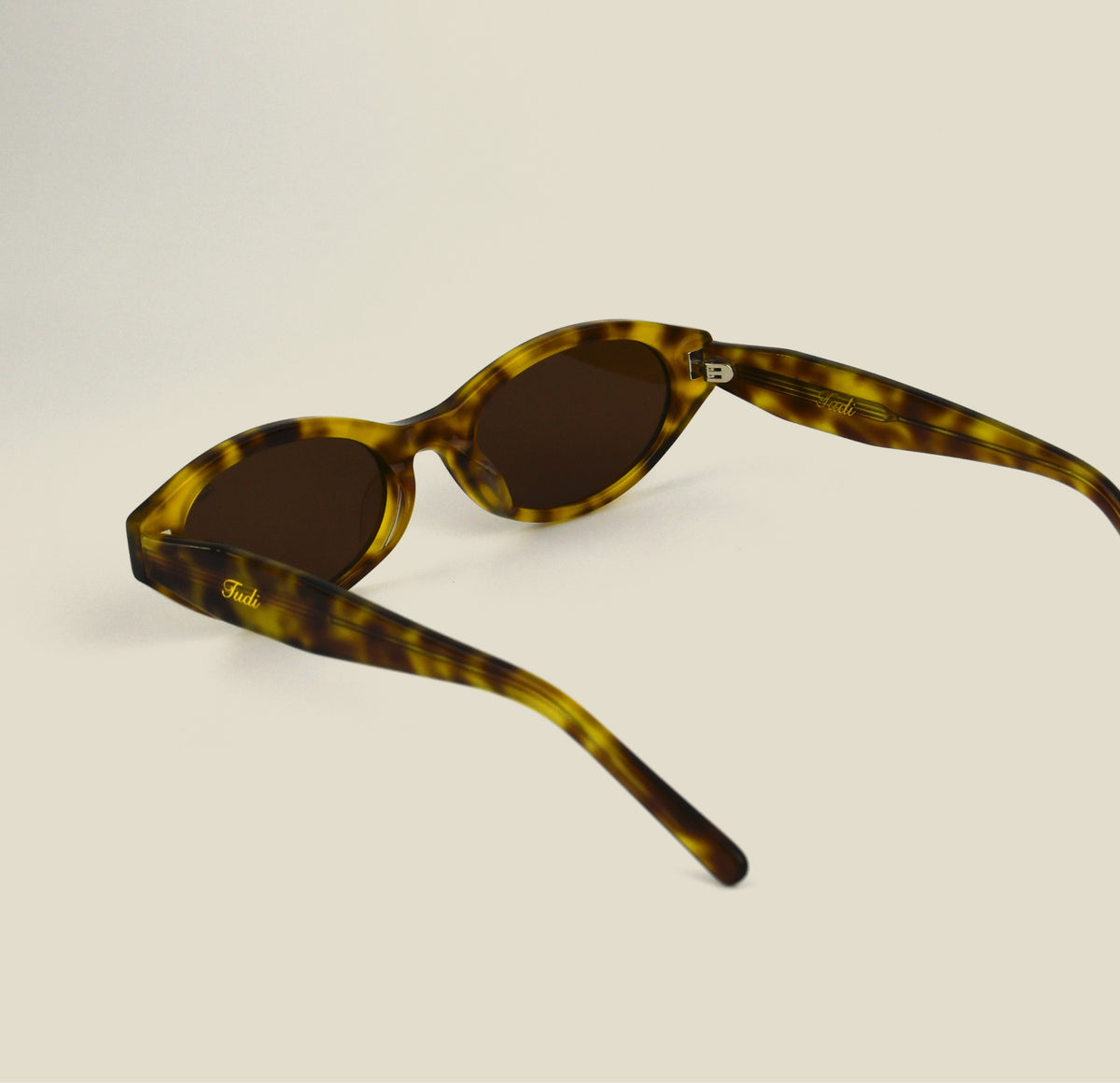 TUDI Mabel Havana eyewear, rear view