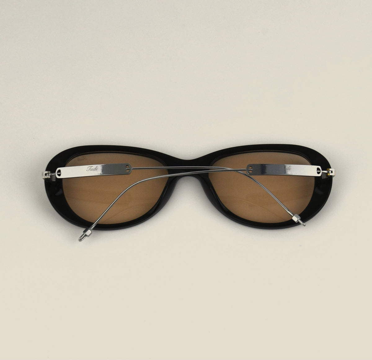 TUDI Nook Black with tinted lenses eyewear, rear view