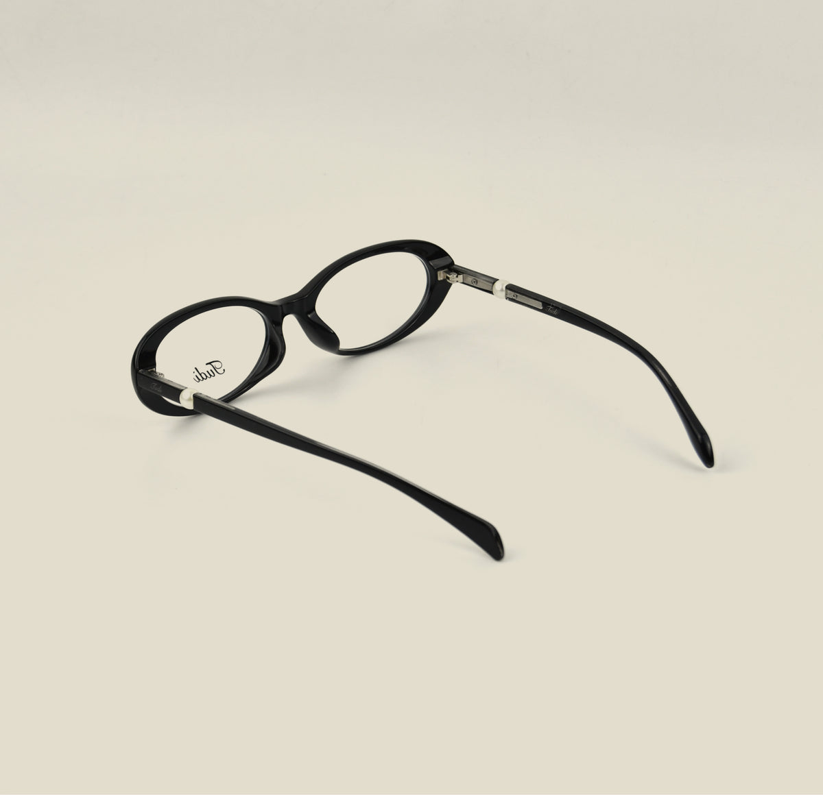 TUDI Pearl Black eyewear, rear view