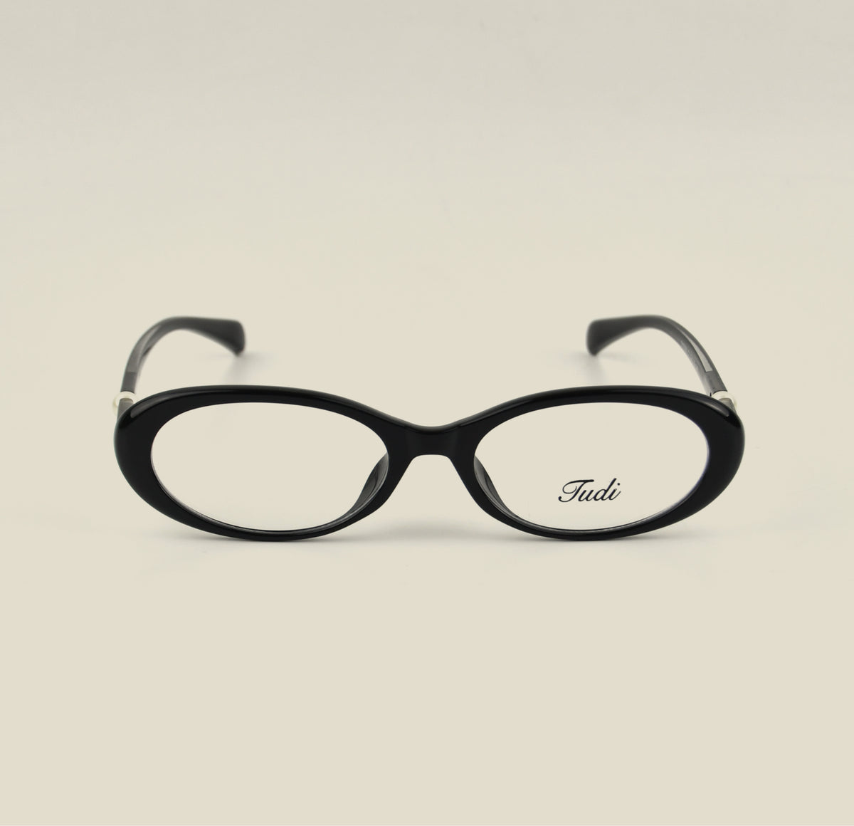 TUDI Pearl Black eyewear, front view