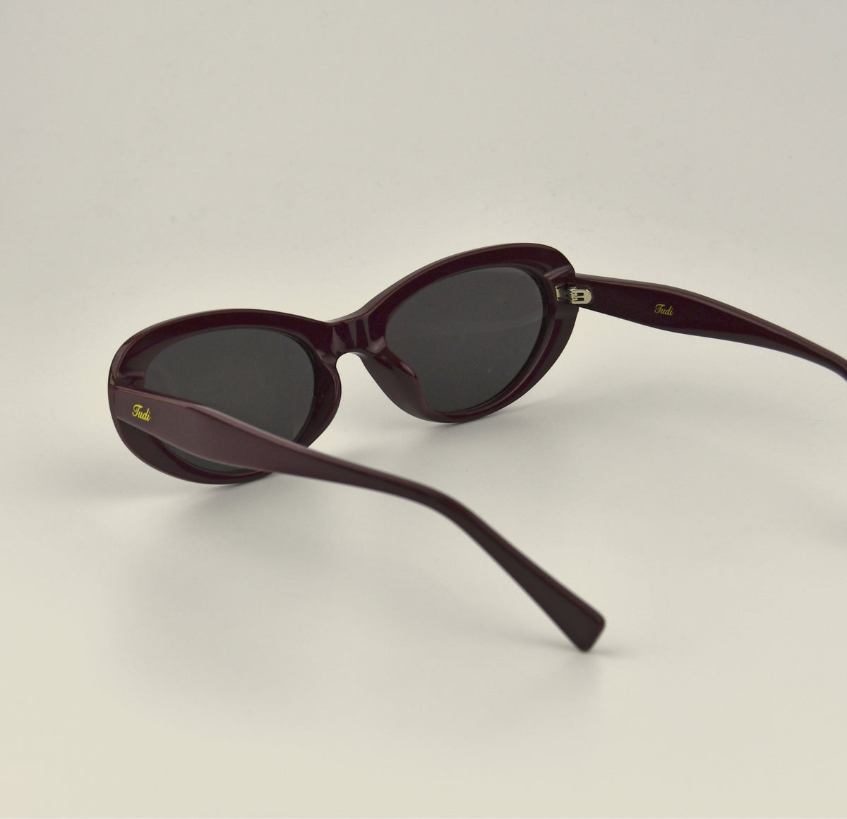 TUDI Pinta Burgundy eyewear, rear view