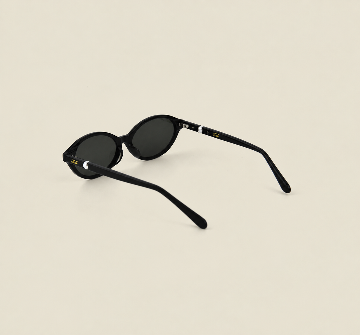 TUDI Ayla Black eyewear, rear three-quarter, open (alternate) view