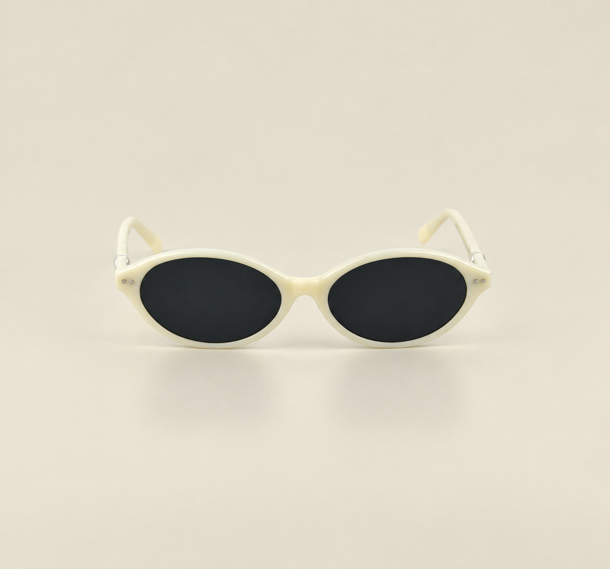 TUDI Ayla White eyewear, front view