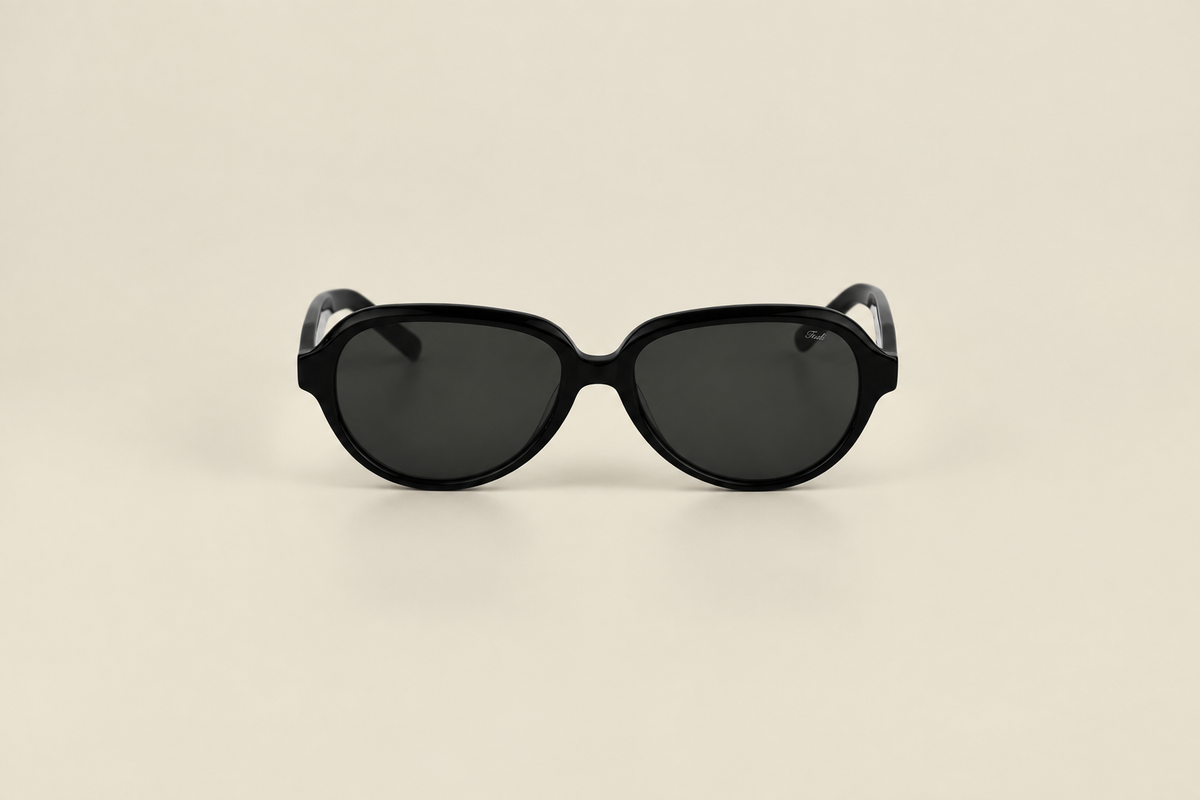 TUDI Clay Black eyewear, front view