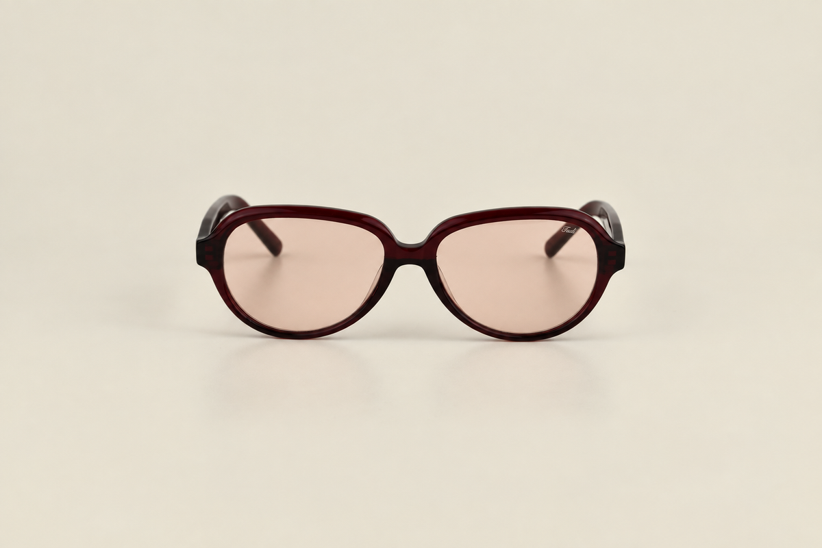 TUDI Clay Red Wine eyewear, front view