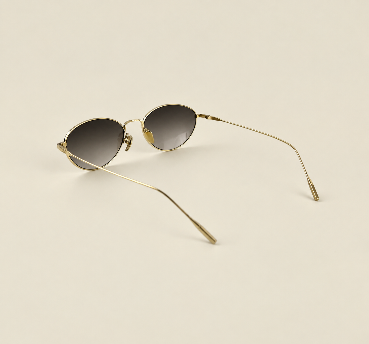 TUDI Martini Gold Black eyewear, rear three-quarter, open view