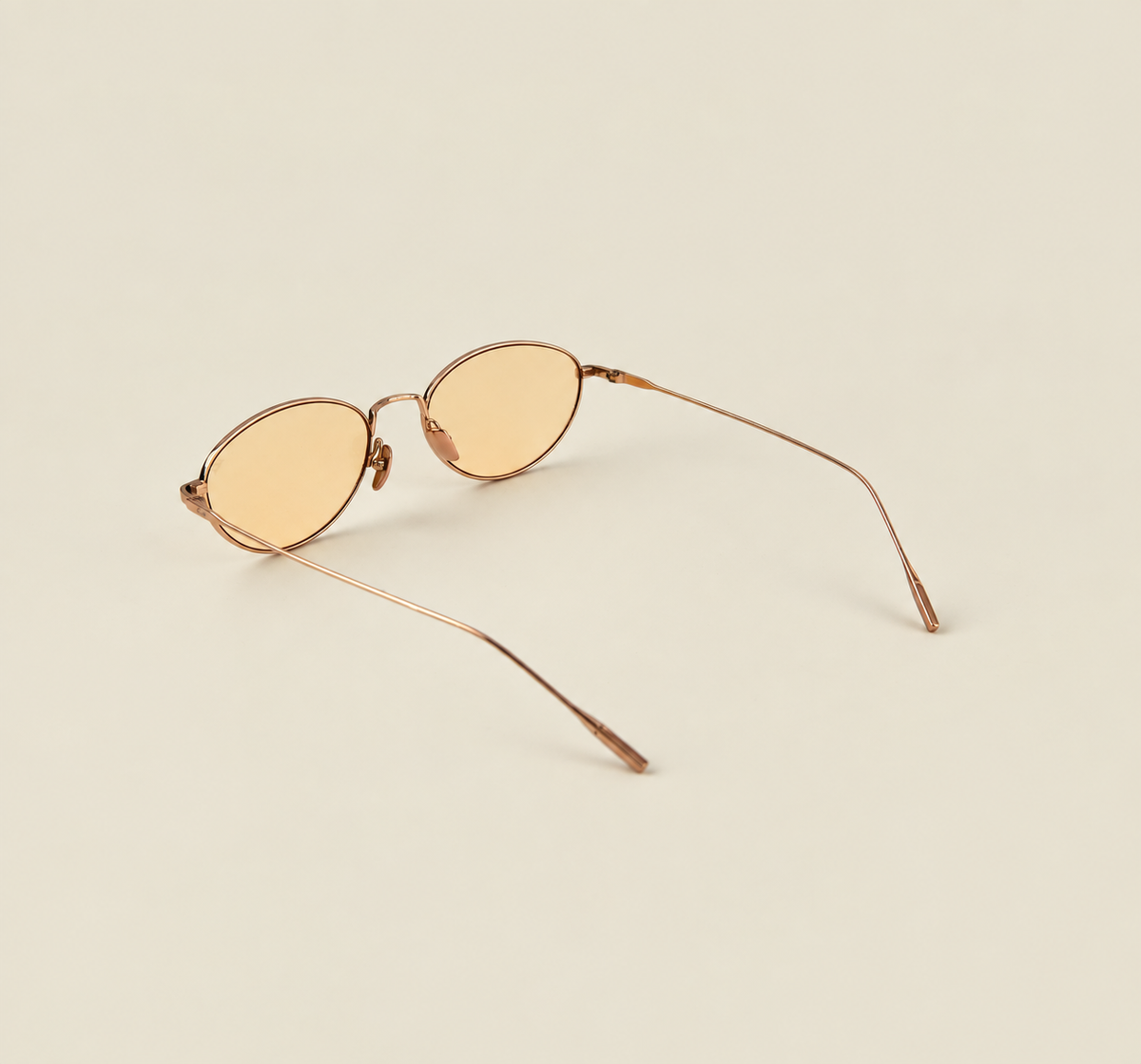 TUDI Martini Rose Gold Orange eyewear, rear three-quarter, open view