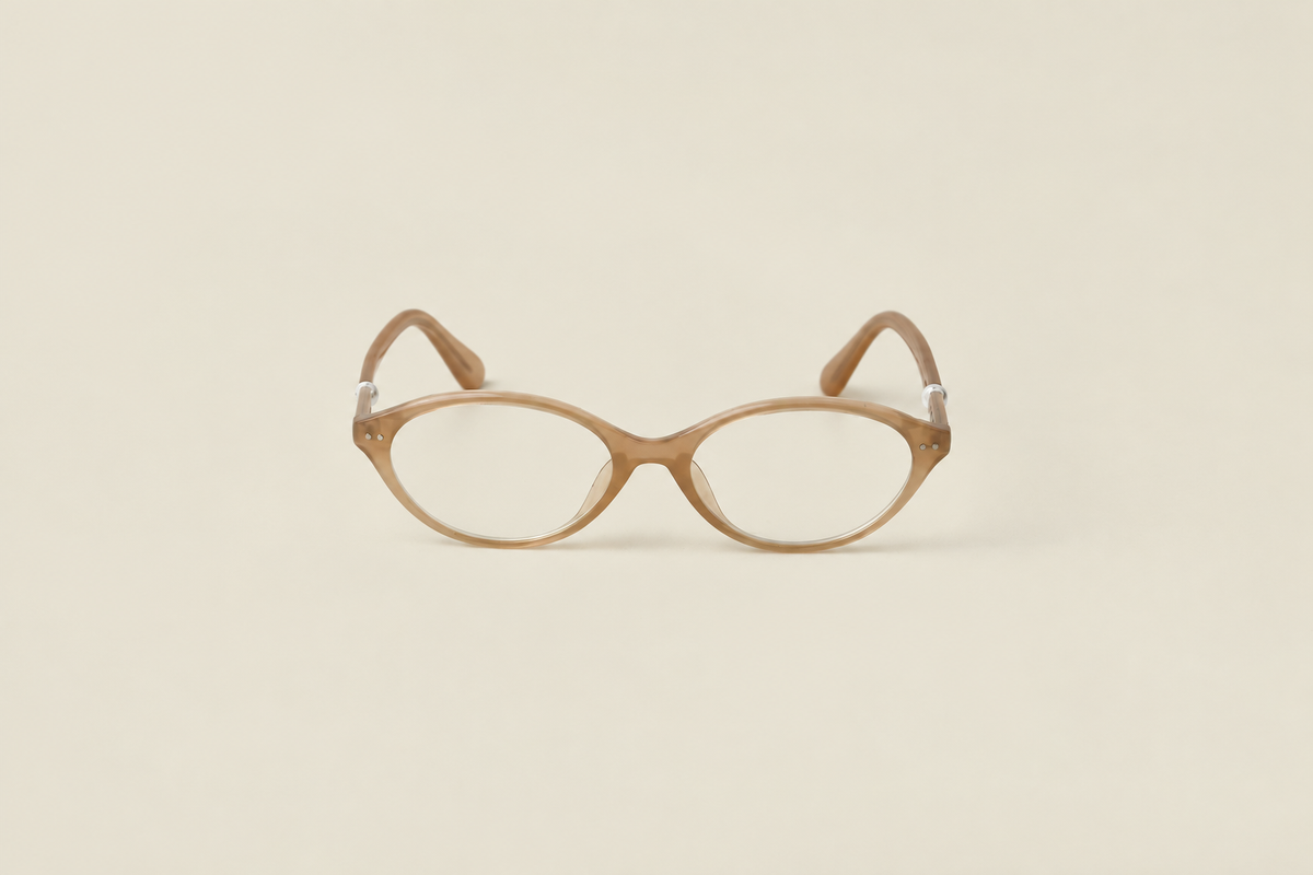 TUDI Mindy Nude eyewear, front view