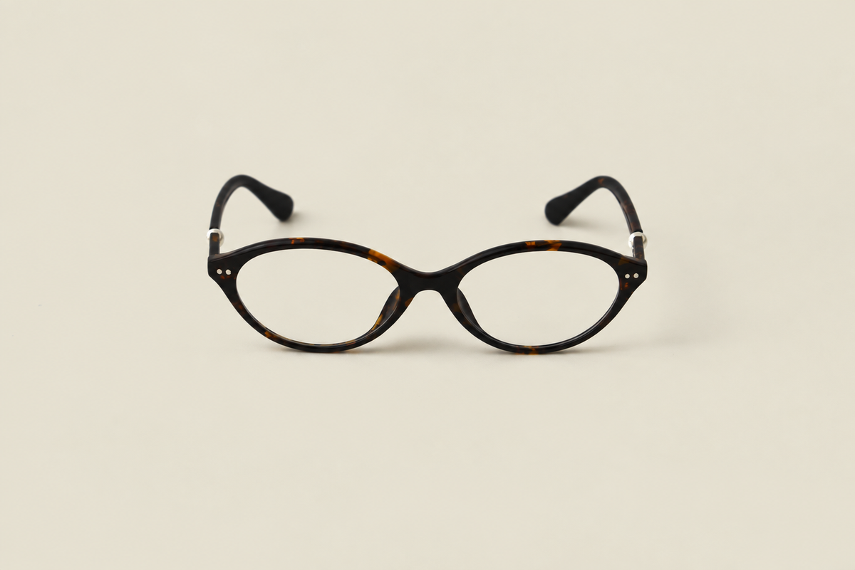 TUDI Mindy Havana eyewear, front view